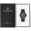 PIERRE LANNIER Montre Homme PADDOCK Cadran Noir Bracelet Acier milanais Noir Boucle Noir