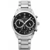 Montre Homme MONARCK Argenté Cadran Noir Bracelet Acier Argenté 22 MM