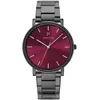 PIERRE LANNIER Montre Homme ESSENTIAL Gris Cadran Bordeaux Bracelet Acier Gris 20 MM