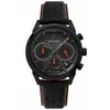 Montre Homme MONARCK Noir Cadran Gris Bracelet Cuir Noir 22 MM
