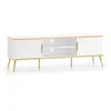 Meuble TV Petits meubles - Zora - 160 x 40 x 53cm - Blanc