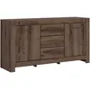 Buffet Petits meubles - Adam - 160 x 45 x 85cm - Bois foncé
