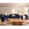 LISA DESIGN Rune - fauteuil en velours texturé - Bleu