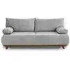 BESTMOBILIER Cristal - canapé 3 places - convertible avec coffre - en velours côtelé - Gris clair
