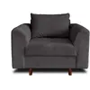 LISA DESIGN Rune - fauteuil - en velours côtelé - Gris foncé