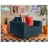 LISA DESIGN Rune - fauteuil - en velours côtelé - Bleu nuit