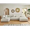 Onyx - canapé panoramique dangle gauche 7 places - en tissu - Beige