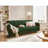 LISA DESIGN Brooke - canapé 3 places - convertible - avec coffre - en velours - Vert
