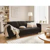 LISA DESIGN Brooke - canapé 3 places - convertible - avec coffre - en velours - Gris foncé
