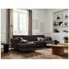 LISA DESIGN Anna - canapé panoramique en U - 7 places - convertible - avec coffre - en velours - Gris foncé