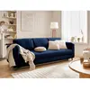 LISA DESIGN Brooke - canapé 3 places - convertible - avec coffre - en velours - Bleu nuit