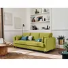 LISA DESIGN Anna - canapé 3 places - convertible - avec coffre - en velours - Vert Olive