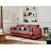LISA DESIGN Anna - canapé 3 places - convertible - avec coffre - en velours - Rose