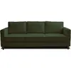 LISA DESIGN Jake - canapé 3 places - convertible - en velours côtelé - Vert