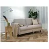 BESTMOBILIER Canapé 3 places convertible Cosmos - couchage quotidien matelas 11 cm - en tissu - Beige