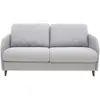 BESTMOBILIER Canapé 3 places convertible Cosmos - Couchage quotidien matelas 11 cm - Tissu - Gris