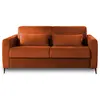 LISA DESIGN Owen - canapé 3 places convertible - couchage quotidien - matelas 12 cm - en velours