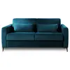 LISA DESIGN Owen - canapé 3 places convertible - couchage quotidien - matelas 12 cm - en velours