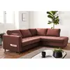 LISA DESIGN Anna - canapé d'angle convertible - 5 places - style contemporain - droit - Rose