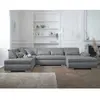 LISA DESIGN Vermont - canapé panoramique d'angle gauche - 7 places - XXL - Gris clair