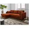 LISA DESIGN Anna - canapé d'angle gauche - 4 places - convertible avec coffre - en velours