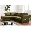 LISA DESIGN Anna - canapé d'angle convertible - 5 places - style contemporain - gauche - Vert Olive