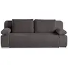 BESTMOBILIER Canapé 3 places convertible Elio avec coffre en velours et velours côtelé - Gris foncé