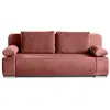 BESTMOBILIER Elio - canapé 3 places convertible - avec coffre - en velours et velours côtelé - Rose