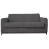 LISA DESIGN Owen - canapé 3 places convertible - couchage quotidien - matelas 12 cm - en velours côtelé - Gris foncé