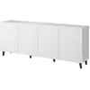 Buffet bas Sanna - BESTMOBILIER - 200 cm - Blanc - Contemporain