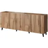 BESTMOBILIER Come - buffet bas - bois - 200 cm - style contemporain - Bois