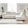 BESTMOBILIER Pablo - canapé d'angle droit - 5 places - convertible avec coffre et têtières réglables - en velours