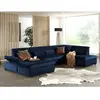 LISA DESIGN Vermont - canapé panoramique d'angle droit - 7 places - XXL - en velours