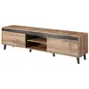 BESTMOBILIER Lord - meuble TV - bois et noir - 170 cm - style industriel - Bois