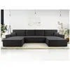 BESTMOBILIER Dellia - canapé panoramique en U - 7 places - convertible - avec coffre - en velours côtelé