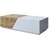 BESTMOBILIER Table basse Pitt - style industriel - Bois / Blanc - 124 cm