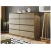 Commode - BESTMOBILIER - Celia - 8 tiroirs - Bois - Style contemporain