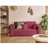 BESTMOBILIER Miro - canapé droit 2 places - en velours texturé - Prune