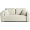 BESTMOBILIER Miro - canapé droit 2 places - en velours texturé - Beige