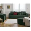 BESTMOBILIER Miro - canapé droit 3 places - convertible avec coffre - en velours texturé - Vert