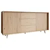 BESTMOBILIER Diego - buffet - bois - 180 cm - Bois