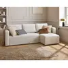 BESTMOBILIER Canopy - canapé d'angle réversible - 4 places - convertible avec coffre - en tissu texturé - Beige