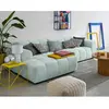 LISA DESIGN Ray - canapé d'angle gauche - 4 places - en tissu texturé - Bleu