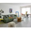 LISA DESIGN Ray - canapé d'angle gauche - 4 places - en tissu texturé - Vert