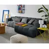 LISA DESIGN Ray - canapé d'angle droit - 4 places - en tissu texturé - Gris
