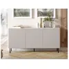 BESTMOBILIER Timote - Buffet 3 portes - écru - 156 cm - Écru