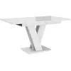 BESTMOBILIER Xandriel - table à manger extensible - blanc - 4 à 6 personnes - Blanc