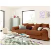 LISA DESIGN Aspen - canapé 3 places - assise profonde - velours côtelé - Terracotta