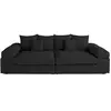 LISA DESIGN Aspen - canapé 3 places - assise profonde - velours côtelé - Noir