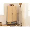 BESTMOBILIER Nagato - armoire - bois - 80 cm - Bois / Noir